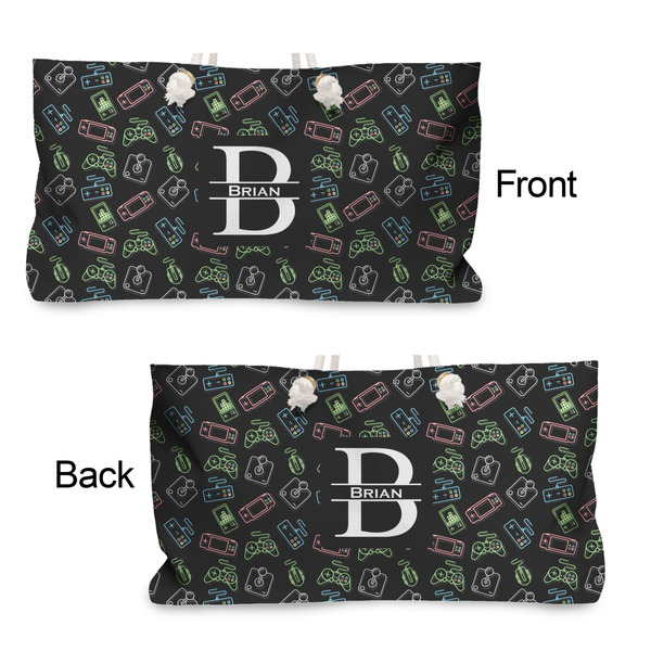 Video Game Large Rope Tote - From & Back View