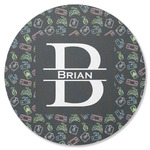 Video Game Round Rubber Backed Coaster (Personalized)