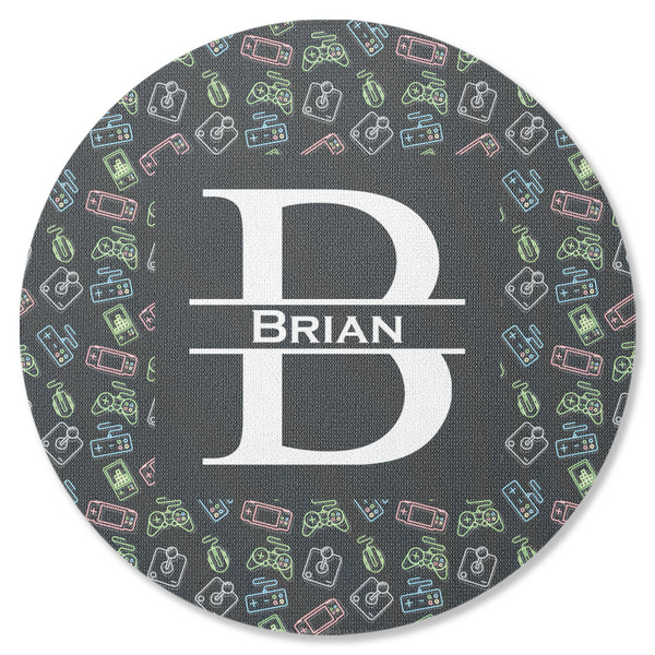 Custom Video Game Round Rubber Backed Coaster (Personalized)