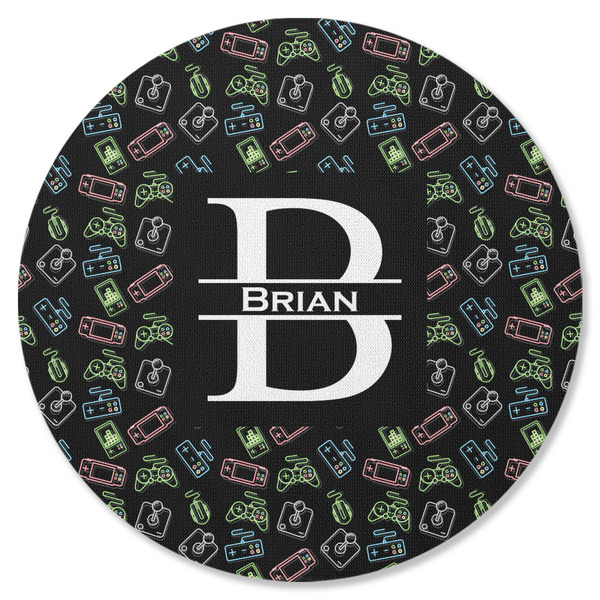 Custom Video Game Round Rubber Backed Coaster (Personalized)