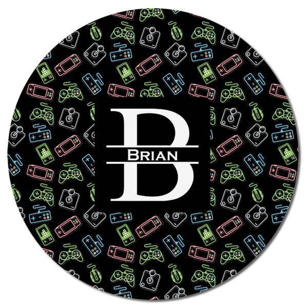 Video Game Round Fridge Magnet - FRONT