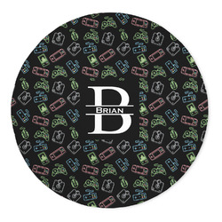 Video Game 5' Round Indoor Area Rug (Personalized)