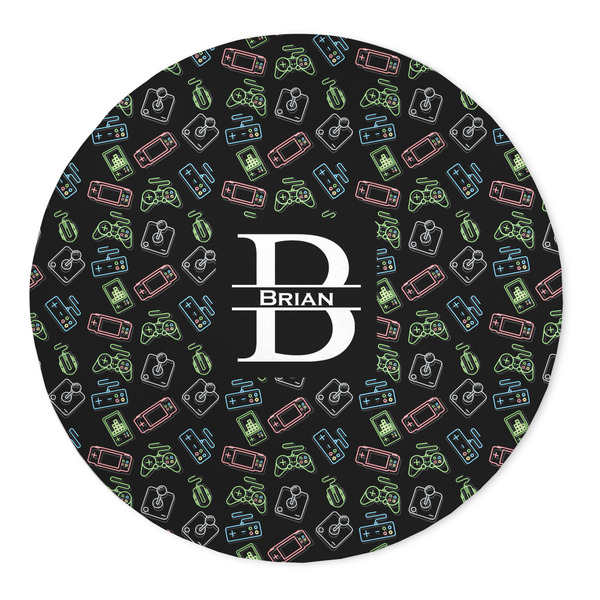 Custom Video Game 5' Round Indoor Area Rug (Personalized)