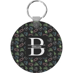 Video Game Round Plastic Keychain (Personalized)