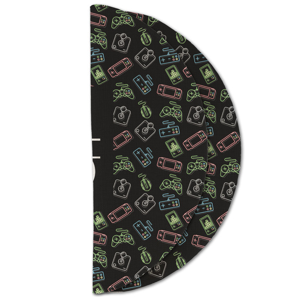 Video Game Round Linen Placemats - HALF FOLDED (double sided)