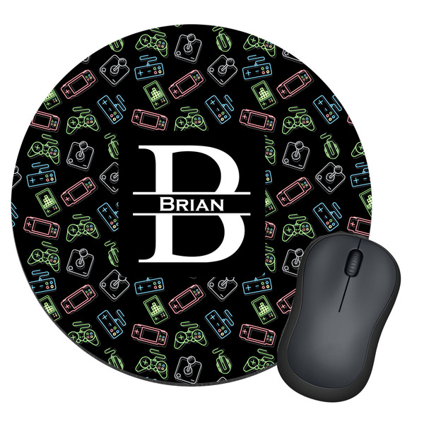 Custom Video Game Round Mouse Pad (Personalized)
