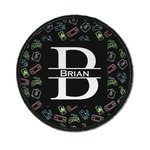 Video Game Iron On Round Patch w/ Name and Initial