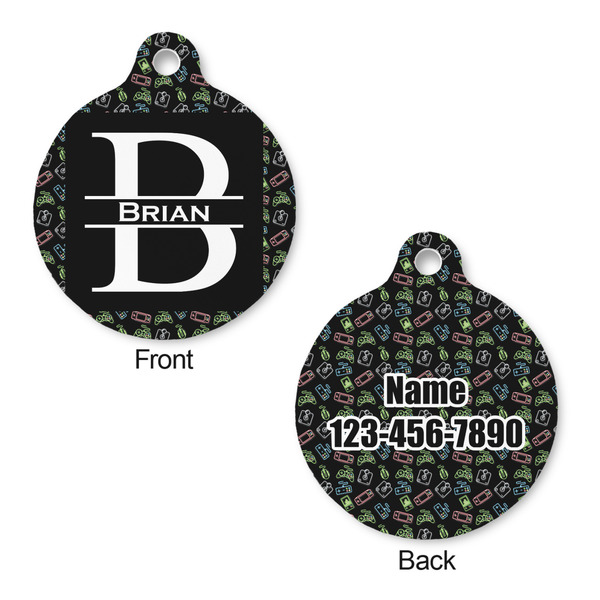 Video Game Round Pet ID Tag - Large - Approval