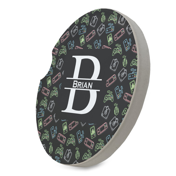 Video Game Sandstone Car Coaster - STANDING ANGLE