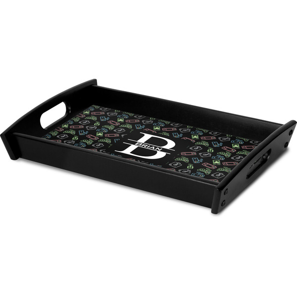 Video Game Serving Tray Black - Corner