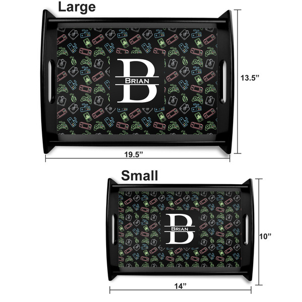 Video Game Serving Tray Black Sizes