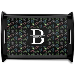 Video Game Black Wooden Tray - Small (Personalized)