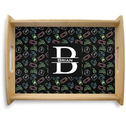 Video Game Natural Wooden Tray - Large (Personalized)