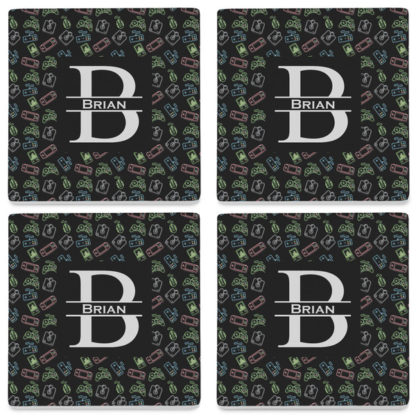 Video Game Set of 4 Sandstone Coasters - See All 4 View
