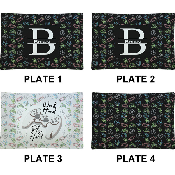Video Game Set of Rectangular Appetizer / Dessert Plates (Approval)