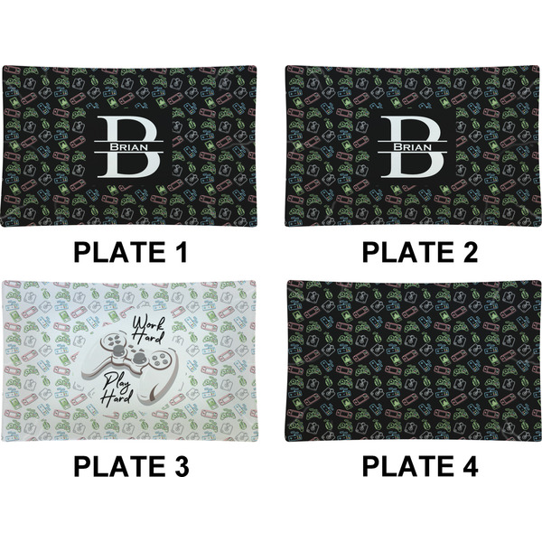 Video Game Set of Rectangular Dinner Plates (Approval)