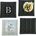 Video Game Set of 4 Glass Square Lunch / Dinner Plate 9.5" (Personalized)