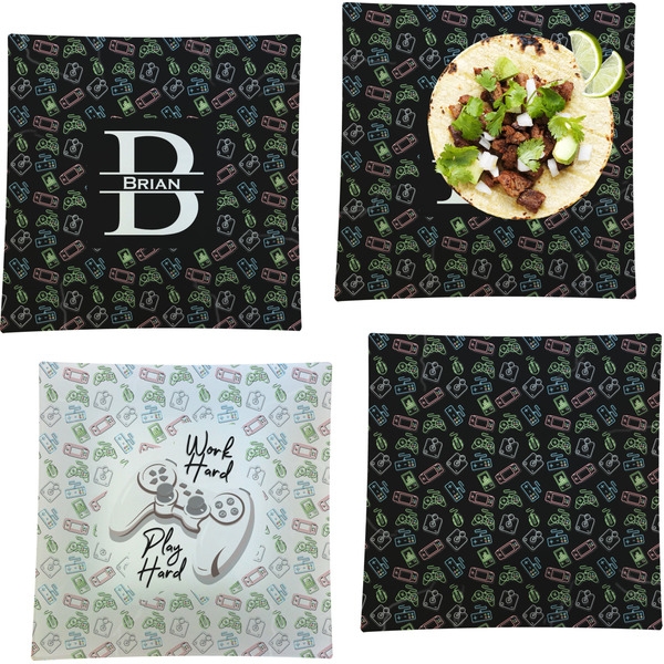 Video Game Set of Square Dinner Plates