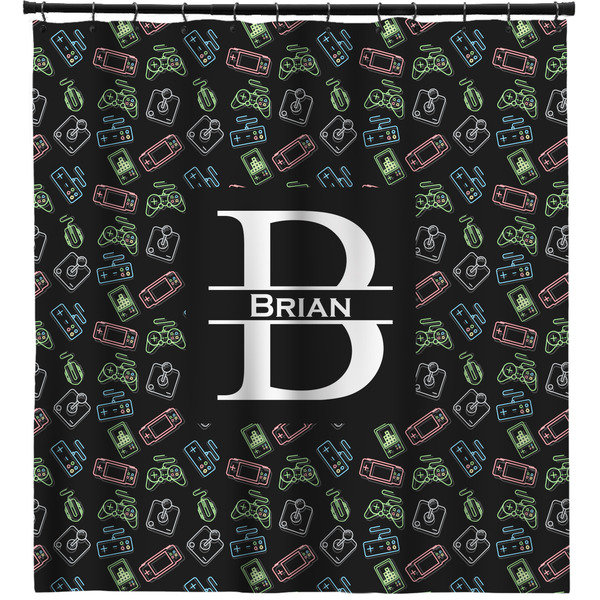 Custom Video Game Shower Curtain - 71" x 74" (Personalized)