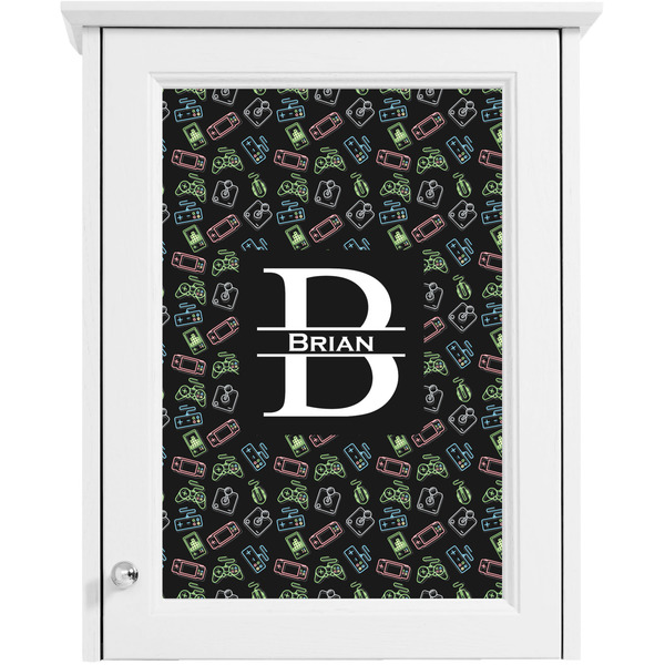 Video Game Single White Cabinet Decal