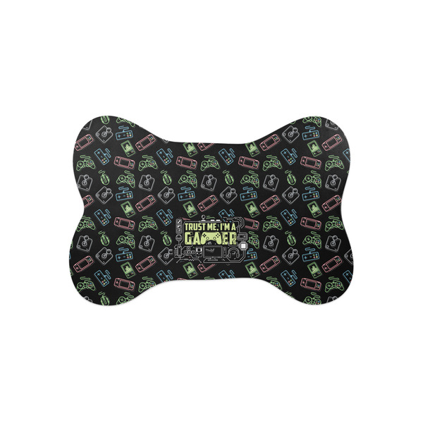 Custom Video Game Bone Shaped Dog Food Mat (Small)
