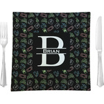 Video Game 9.5" Glass Square Lunch / Dinner Plate- Single or Set of 4 (Personalized)