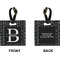 Video Game Square Luggage Tag (Front + Back)