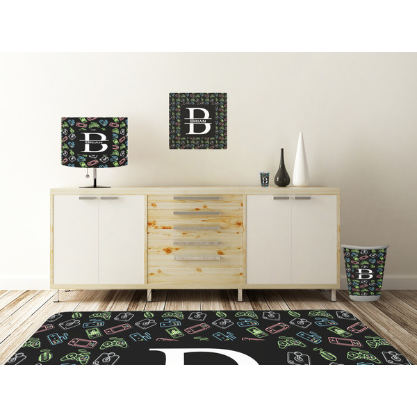 Video Game Square Wall Decal Wooden Desk