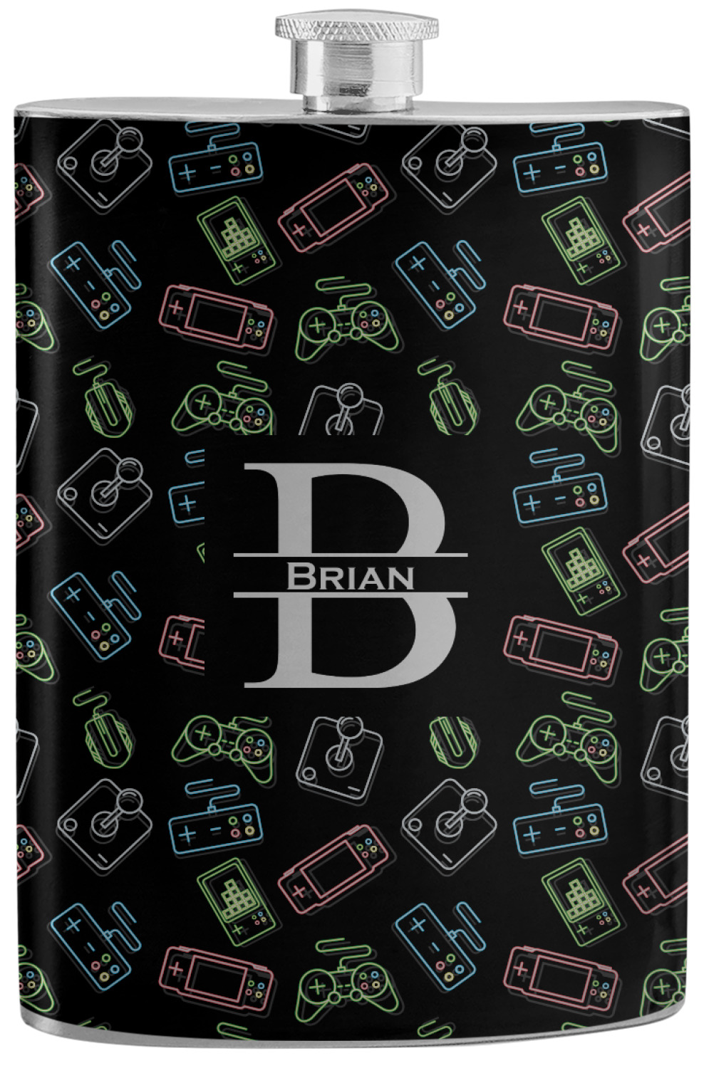 Custom Video Game Stainless Steel Flask (Personalized) YouCustomizeIt