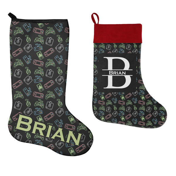 Video Game Stockings - Side by Side compare