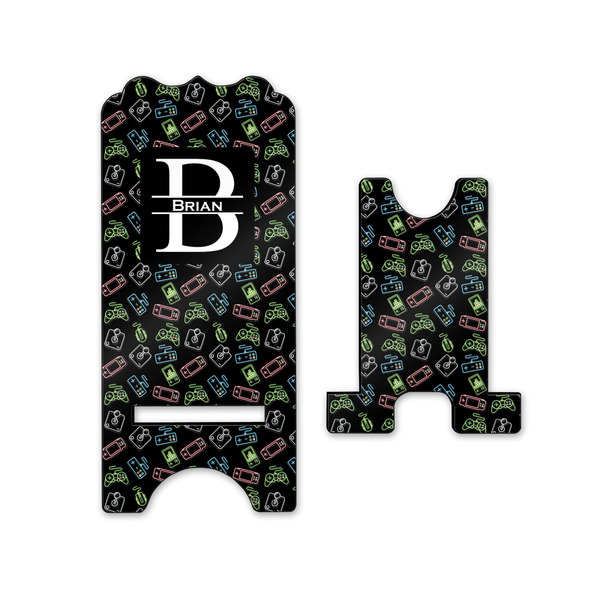 Video Game Stylized Phone Stand - Front & Back - Small