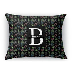 Video Game Rectangular Throw Pillow Case - 12"x18" (Personalized)