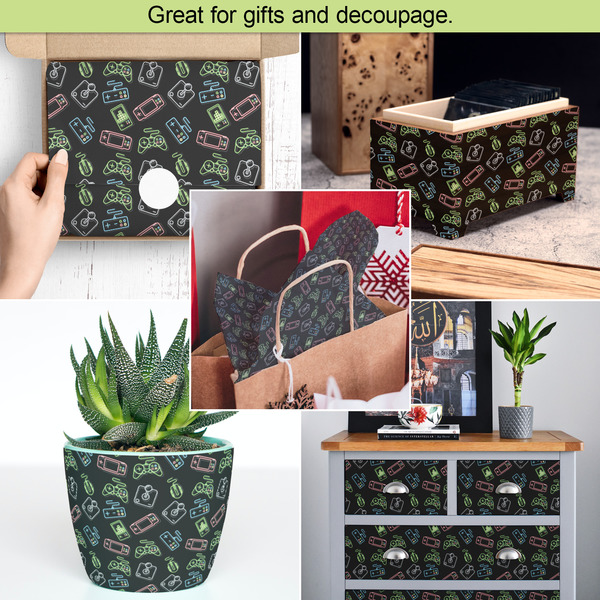 Video Game Tissue Paper - In Use Collage