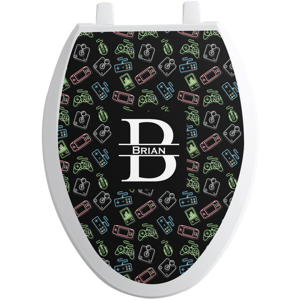 Video Game Toilet Seat Decal Elongated