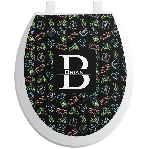 Custom Video Game Toilet Seat Decal (Personalized)