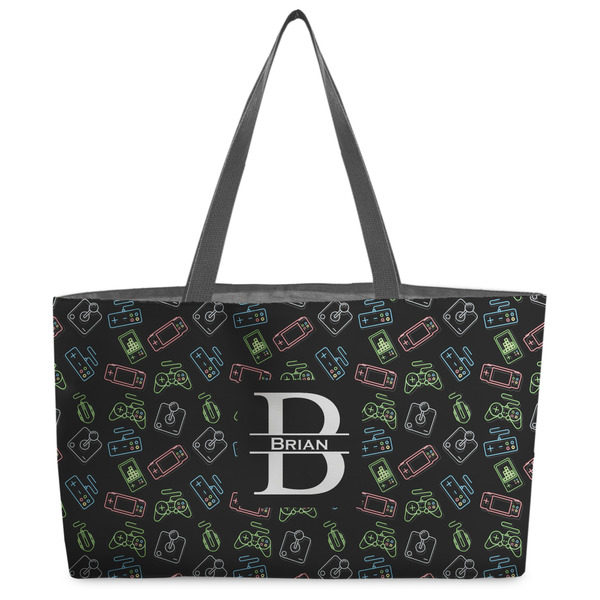 Custom Video Game Beach Totes Bag - w/ Black Handles (Personalized)