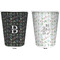 Video Game Trash Can White - Front and Back - Apvl