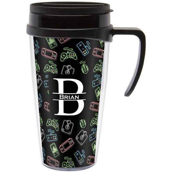 Custom Video Game Acrylic Travel Mug with Handle (Personalized)