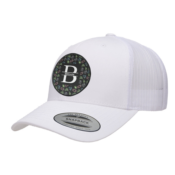 Custom Video Game Trucker Hat - White (Personalized)