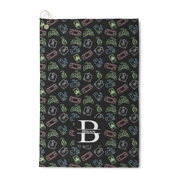 Custom Video Game Waffle Weave Golf Towel (Personalized)