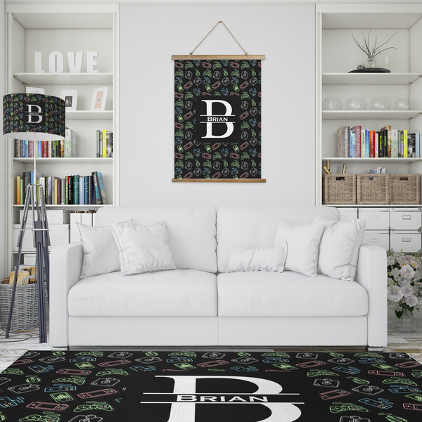 Video Game Wall Hanging Tapestry - Portrait - IN CONTEXT