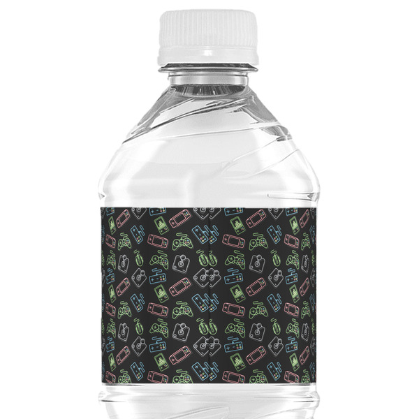 Video Game Water Bottle Label - Back View