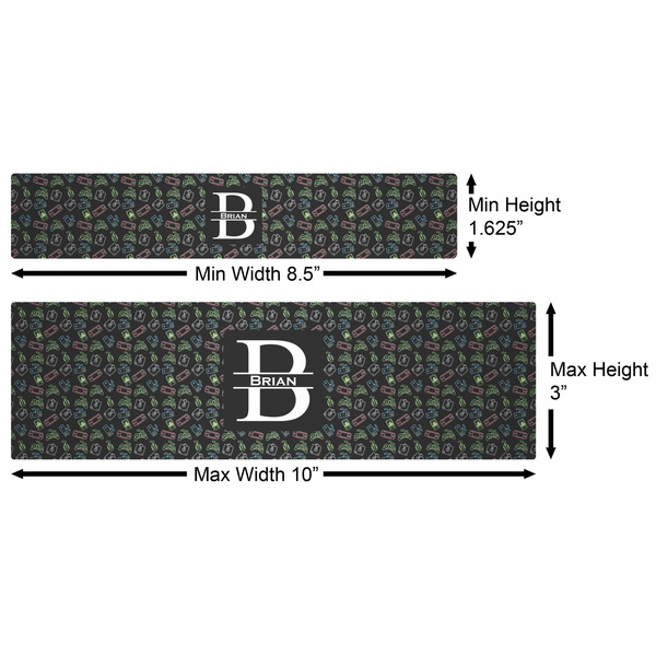 Video Game Water Bottle Labels w/ Dimensions