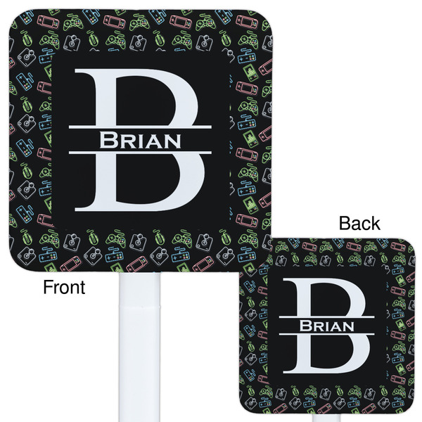 Video Game White Plastic Stir Stick - Double Sided - Approval