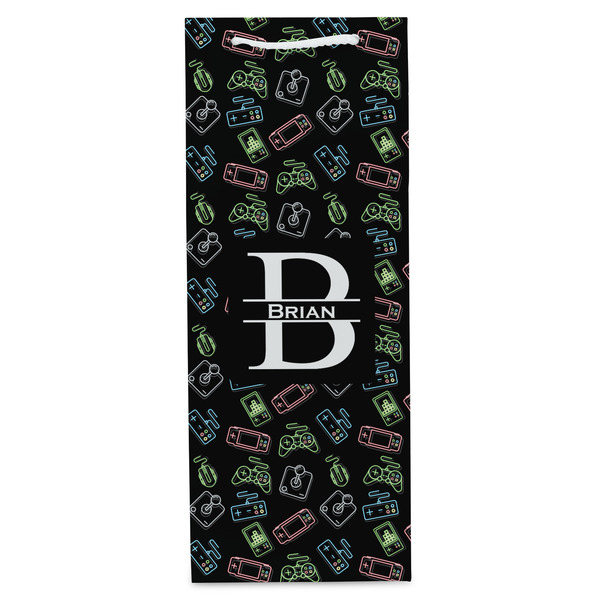 Video Game Wine Gift Bag - Gloss - Front