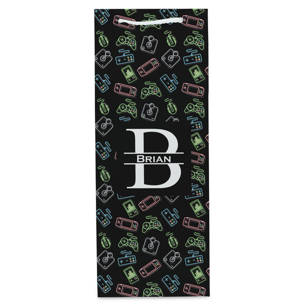 Video Game Wine Gift Bag - Matte - Front
