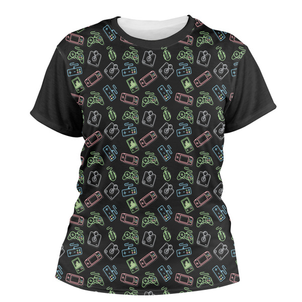 Custom Video Game Women's Crew T-Shirt - 2X Large