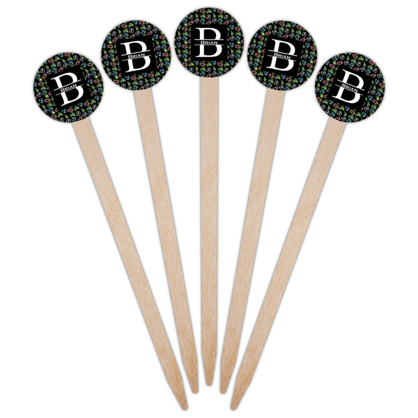 Video Game Wooden 6" Food Pick - Round - Fan View