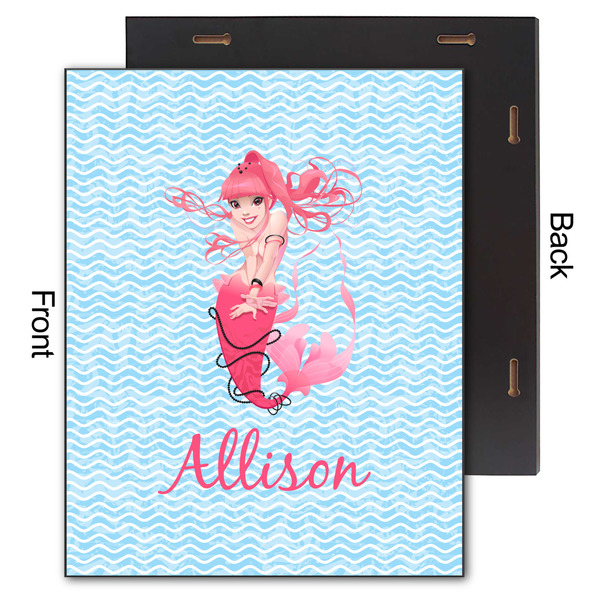 Mermaid 11x14 Wood Print - Front & Back View