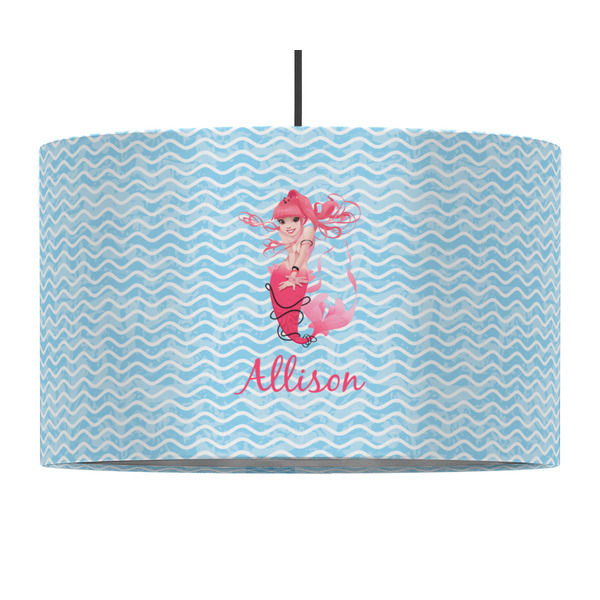 Mermaid 12" Drum Lampshade - PENDANT (Fabric)